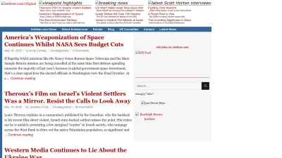 Screenshot of Original.antiwar.com