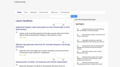 Screenshot of Nanowerk.com