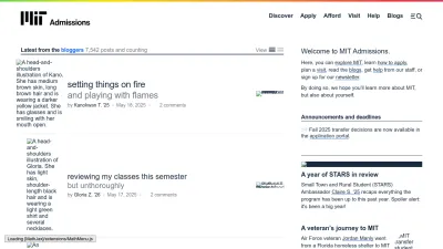 Screenshot of Mitadmissions.org