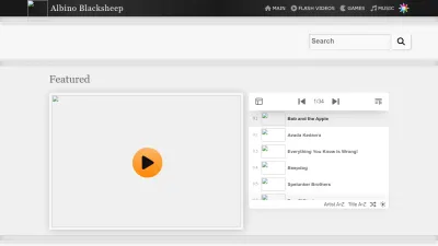 Screenshot of Albinoblacksheep.com