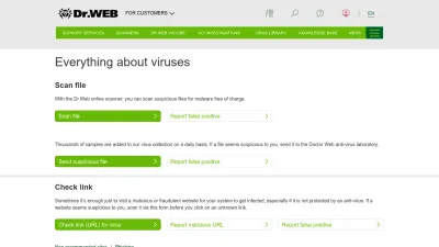 Screenshot of Vms.drweb.com