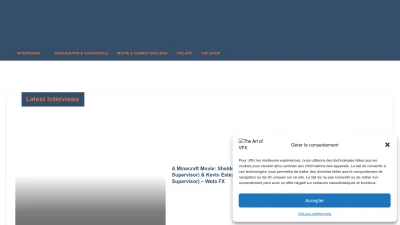 Screenshot of Artofvfx.com