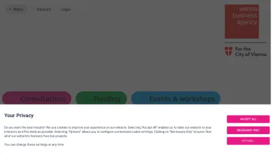Screenshot of Viennabusinessagency.at