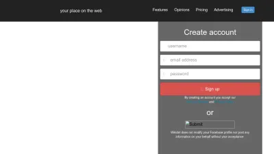 Screenshot of Wikidot.com