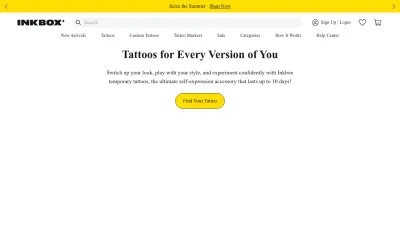 Screenshot of Inkbox.com