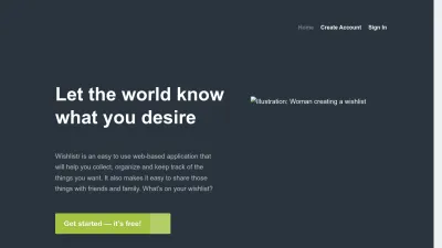 Screenshot of Wishlistr.com