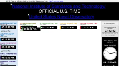 Screenshot of Time.gov