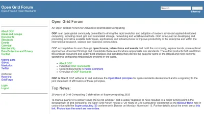 Screenshot preview of ogf.org