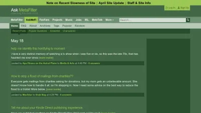 Screenshot of Ask.metafilter.com
