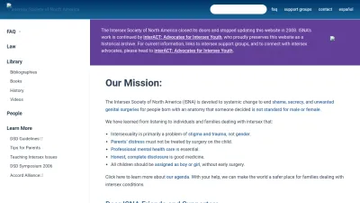 Screenshot of Isna.org