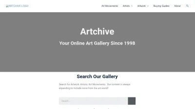 Screenshot of Artchive.com