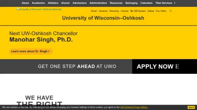 Screenshot preview of uwosh.edu