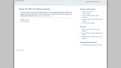 Screenshot of Saxon.sourceforge.net