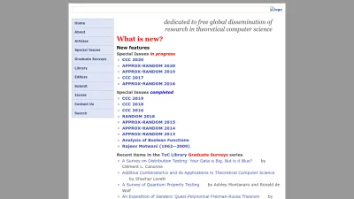 Screenshot of Theoryofcomputing.org