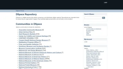 Screenshot of Repository.si.edu