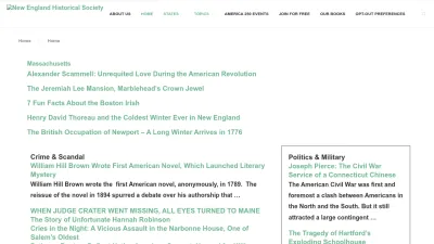 Screenshot preview of newenglandhistoricalsociety.com