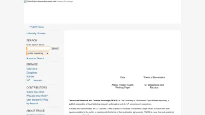 Screenshot of Trace.tennessee.edu