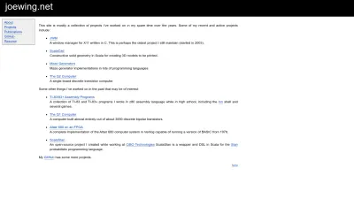 Screenshot of Joewing.net
