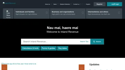 Screenshot of Ird.govt.nz