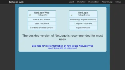 Screenshot of Netlogoweb.org