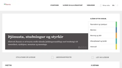 Screenshot preview of rannis.is