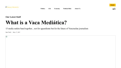 Screenshot preview of caracaschronicles.com