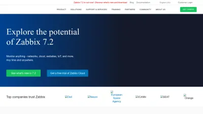 Screenshot of Zabbix.com