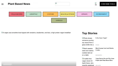 Screenshot of Plantbasednews.org