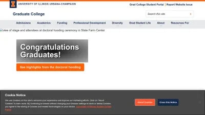 Screenshot of Grad.illinois.edu