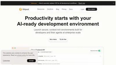 Screenshot of Gitpod.io