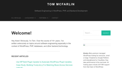 Screenshot of Tommcfarlin.com