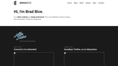 Screenshot of Bradbice.com