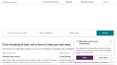 Screenshot of Premierinn.com