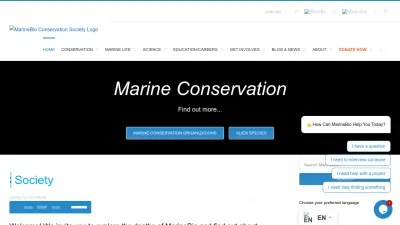 Screenshot of Marinebio.org