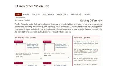 Screenshot preview of vision.soic.indiana.edu