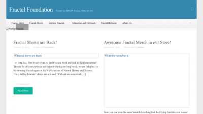 Screenshot of Fractalfoundation.org