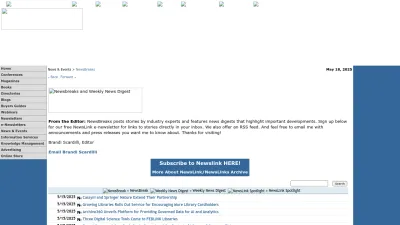 Screenshot of Newsbreaks.infotoday.com