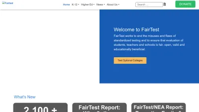 Screenshot of Fairtest.org