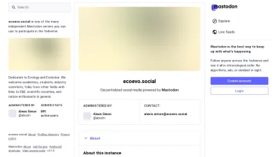 Screenshot of Ecoevo.social