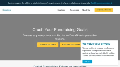 Screenshot of Donordrive.com