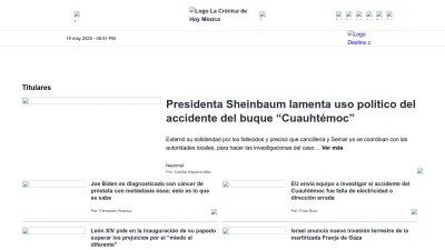Screenshot of Cronica.com.mx