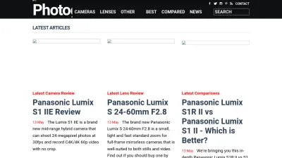 Screenshot of Photographyblog.com