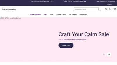 Screenshot of Yarnspirations.com