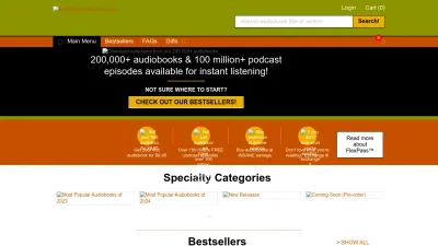 Screenshot of Audiobookstore.com