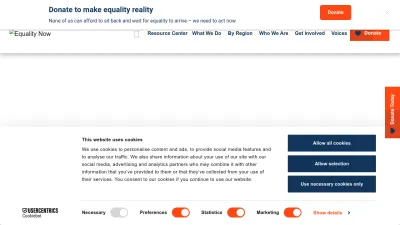 Screenshot of Equalitynow.org