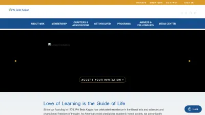 Screenshot of Pbk.org