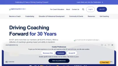 Screenshot preview of coachingfederation.org