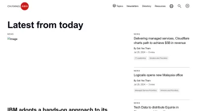 Screenshot of Channelasia.tech