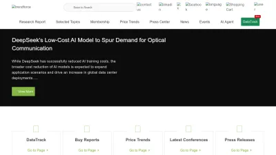 Screenshot of Trendforce.com
