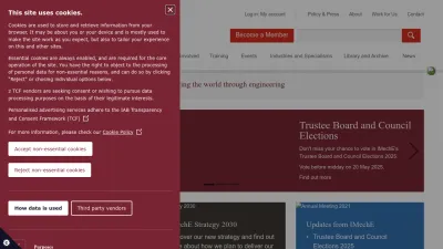 Screenshot of Imeche.org